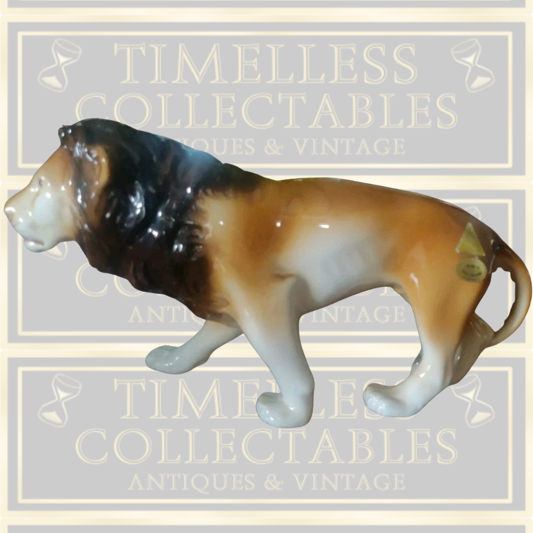 Vintage Royal Dux Lion Figurine