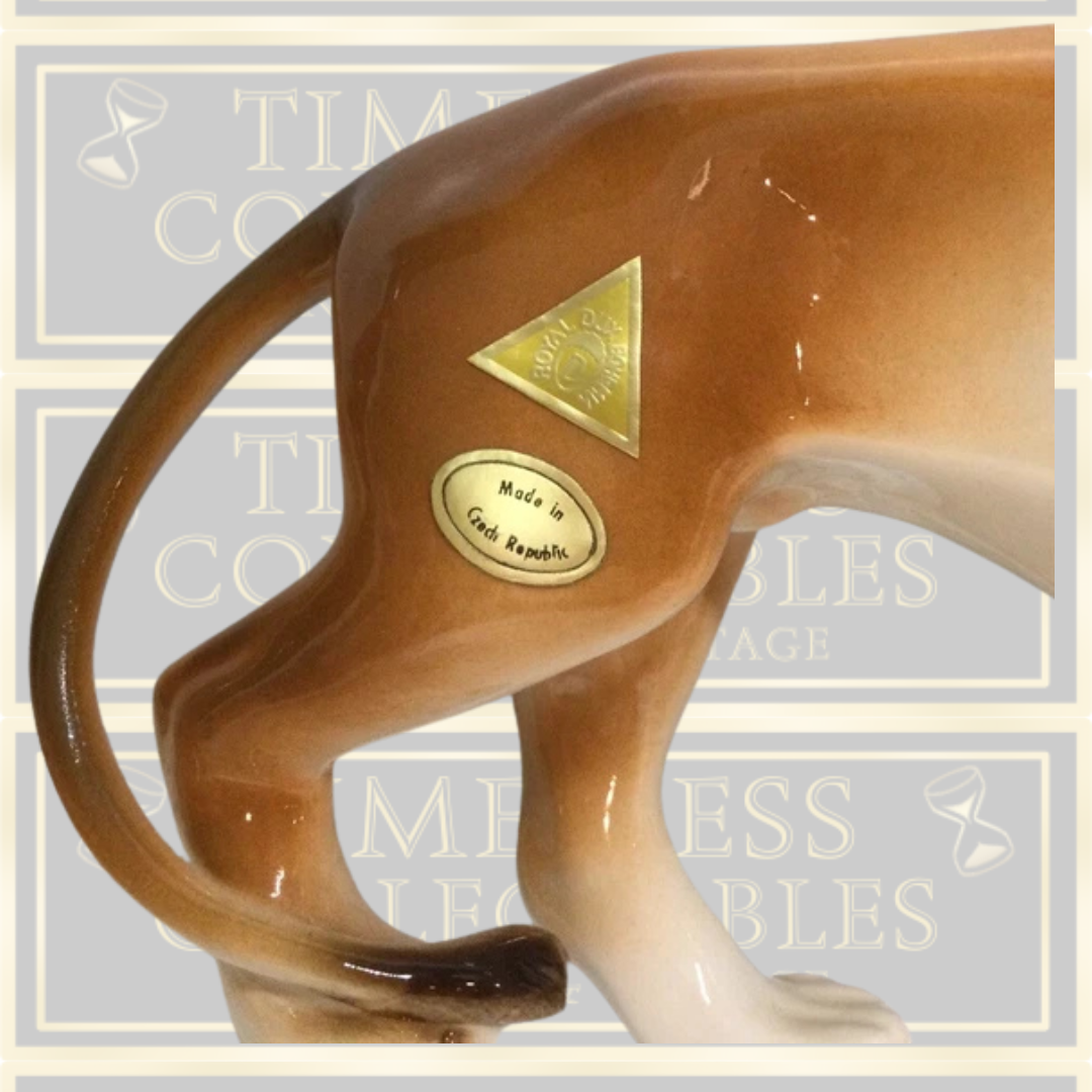 Vintage Royal Dux Lion Figurine
