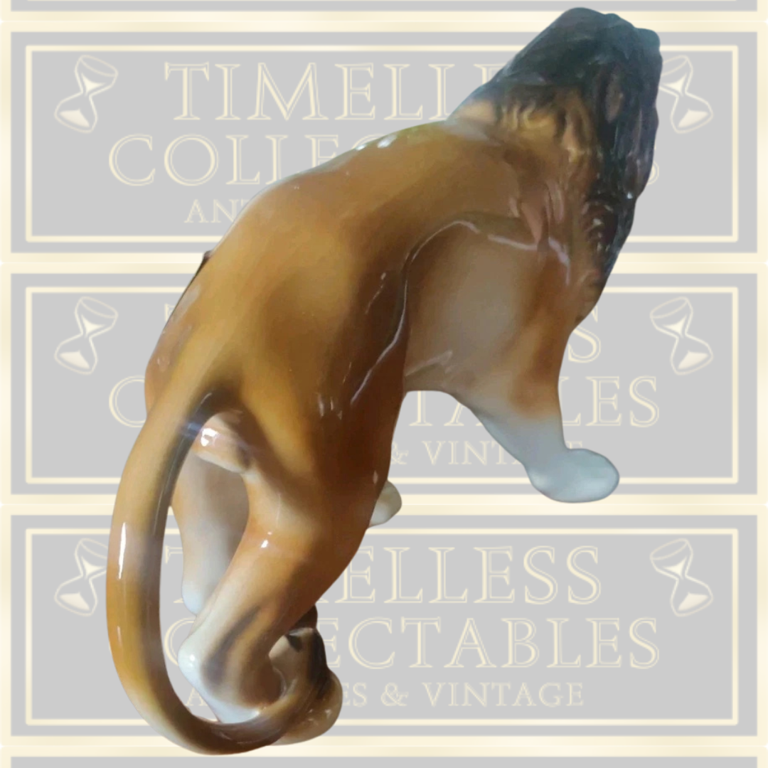 Vintage Royal Dux Lion Figurine