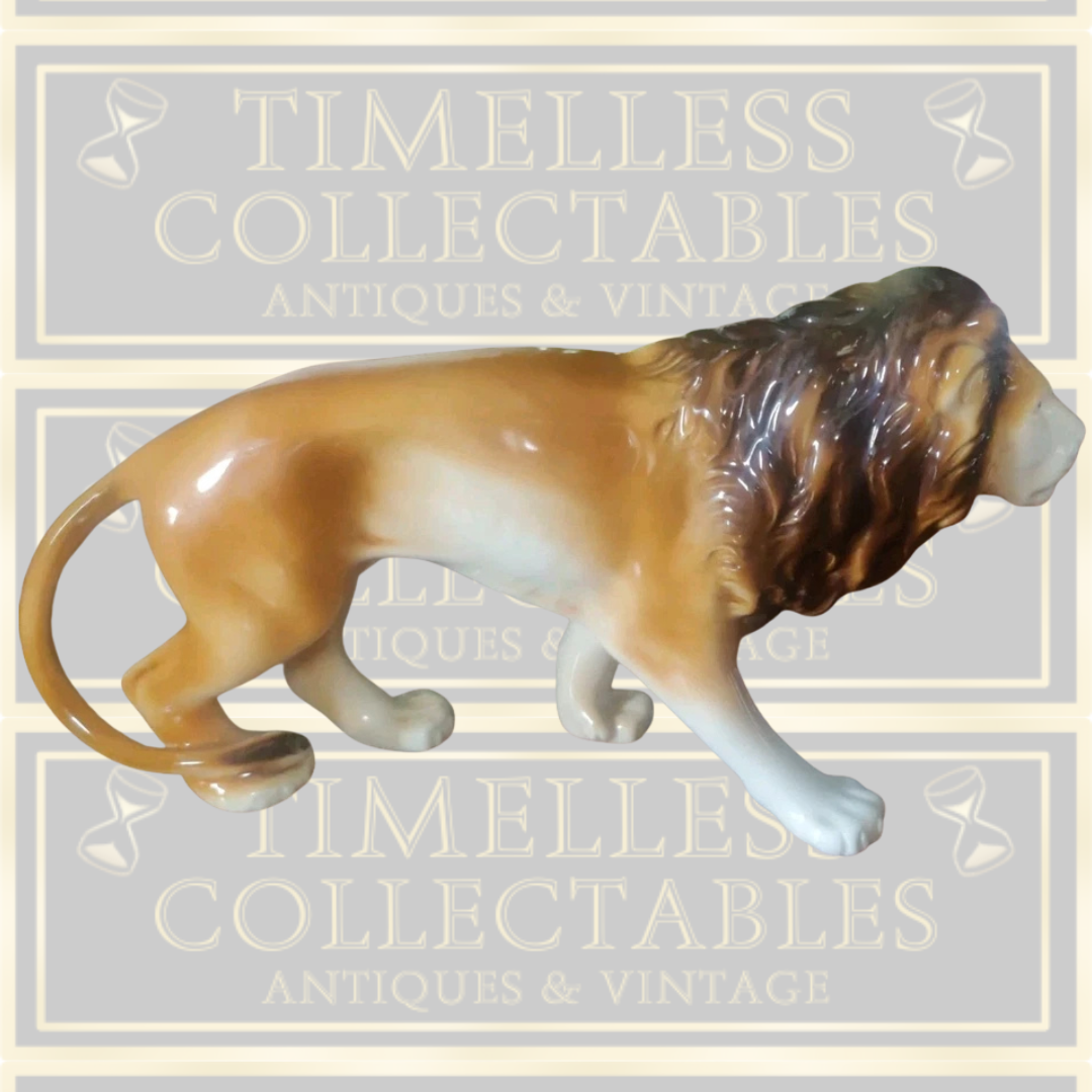 Vintage Royal Dux Lion Figurine