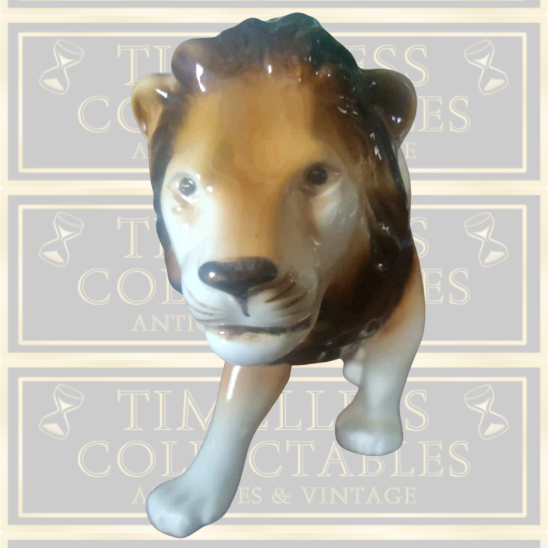 Vintage Royal Dux Lion Figurine
