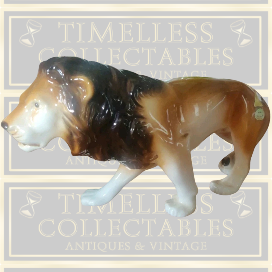 Vintage Royal Dux Lion Figurine