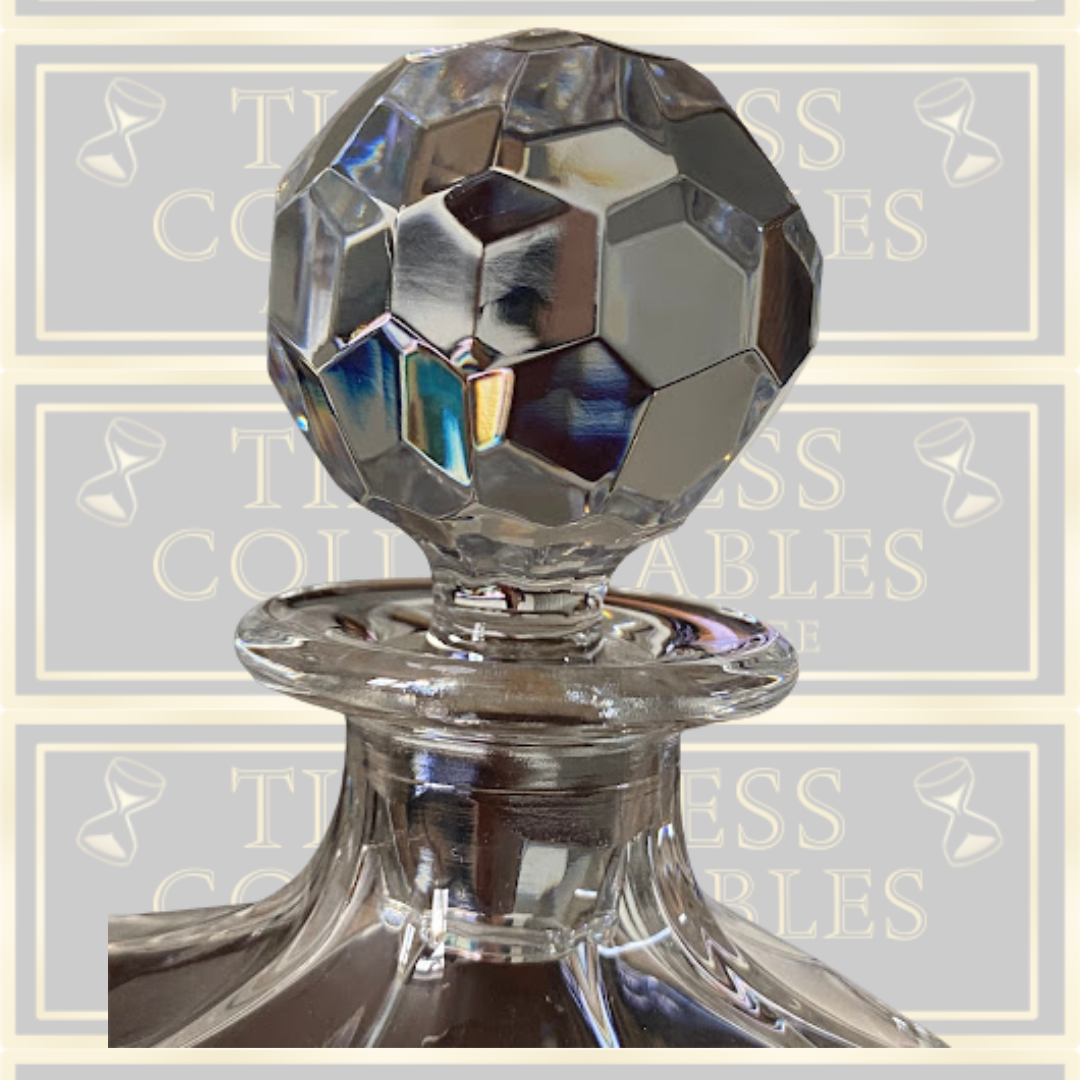 Vintage Crystal Two-Bottle Tantalus Wood Case