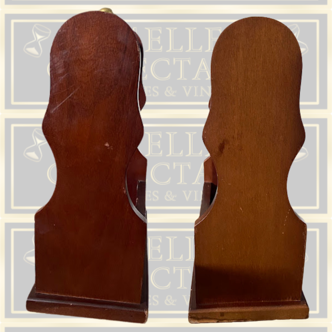 Vintage Crystal Two-Bottle Tantalus Wood Case