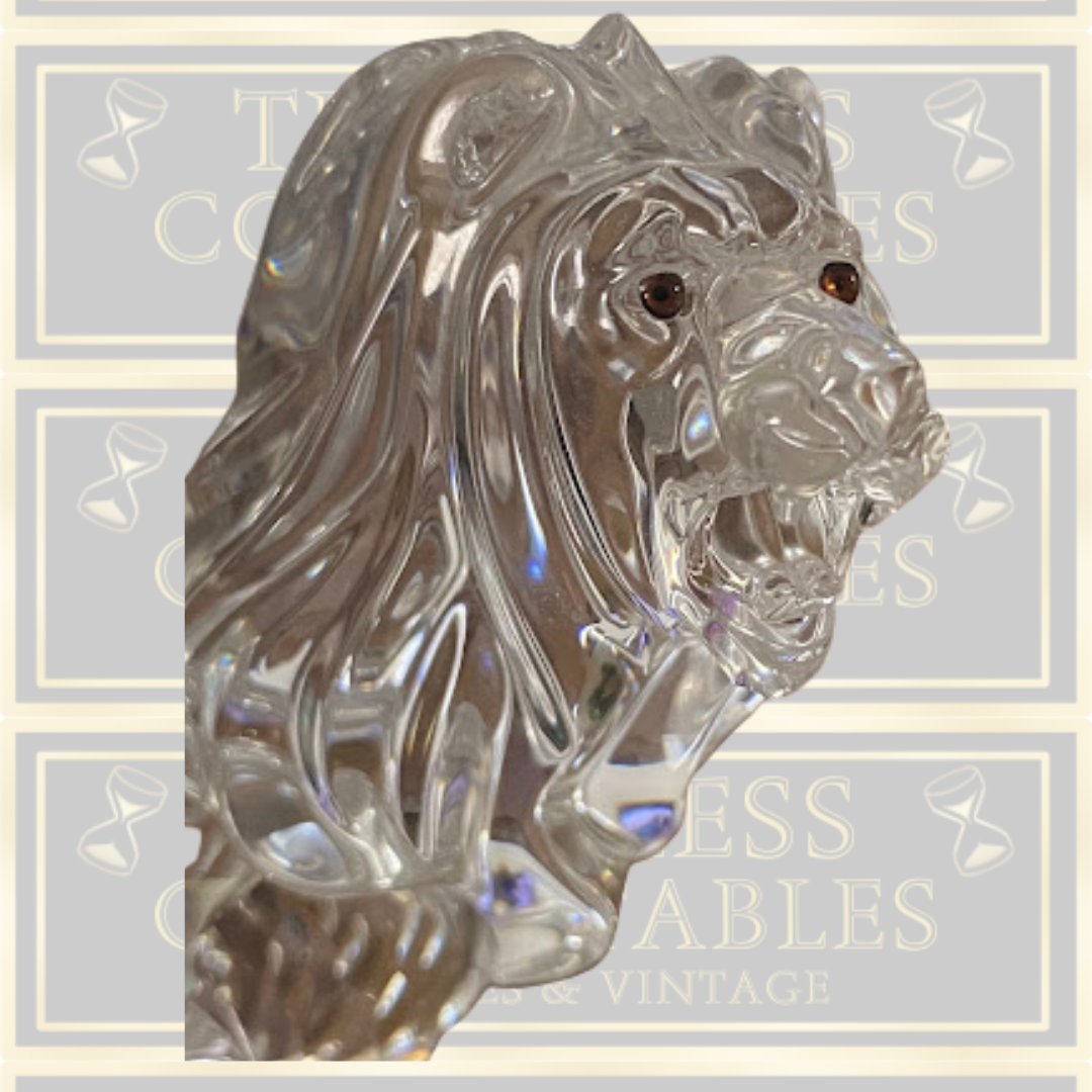 Vintage Retired Swarovski Crystal Lion