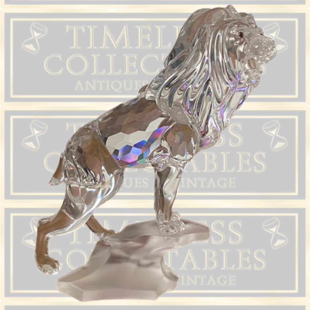 Vintage Retired Swarovski Crystal Lion