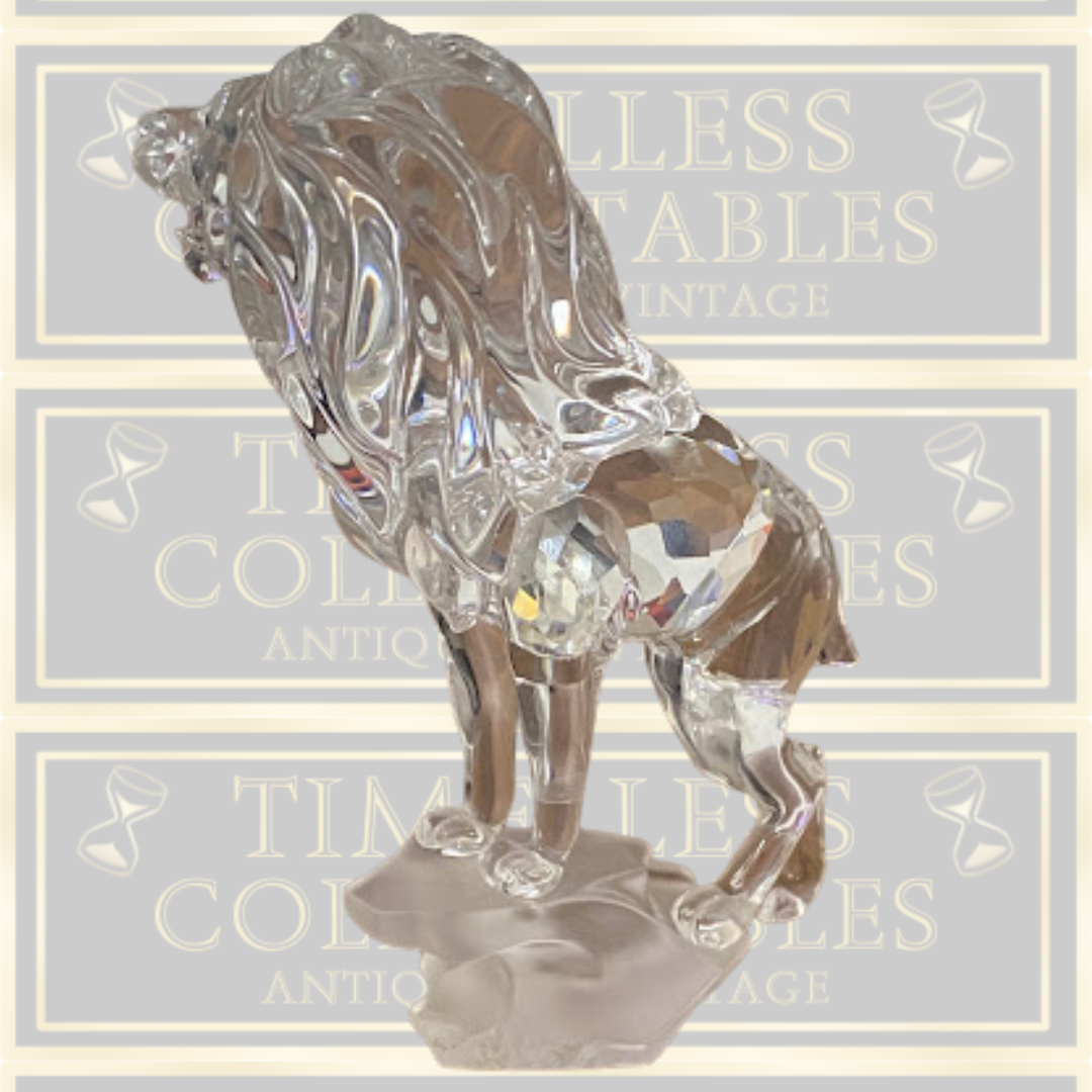 Vintage Retired Swarovski Crystal Lion