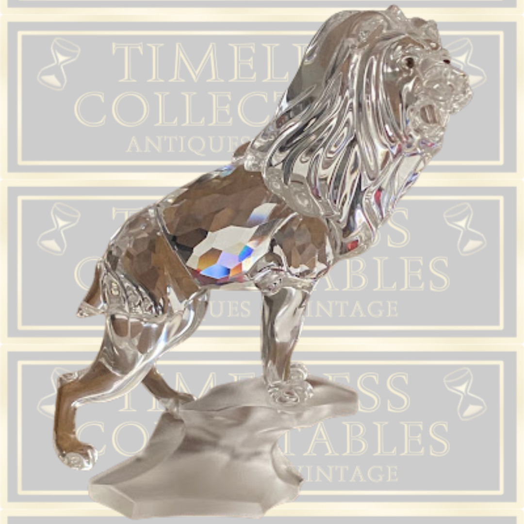 Vintage Retired Swarovski Crystal Lion