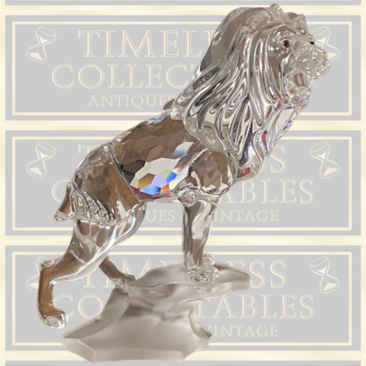 Vintage Retired Swarovski Crystal Lion