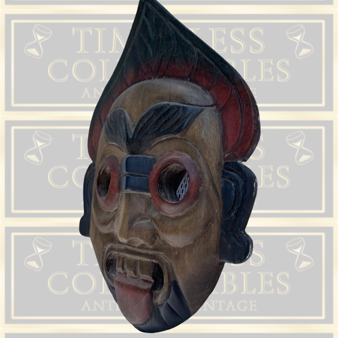 Vintage Thai Ritual Wooden Mask