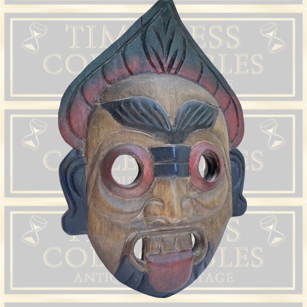 Vintage Thai Ritual Wooden Mask