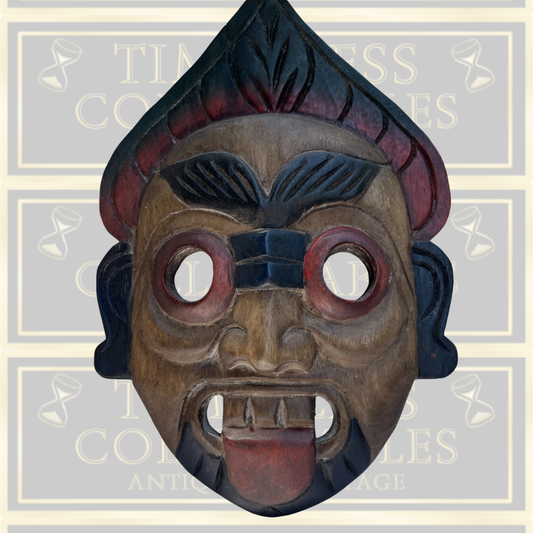 Vintage Thai Ritual Wooden Mask