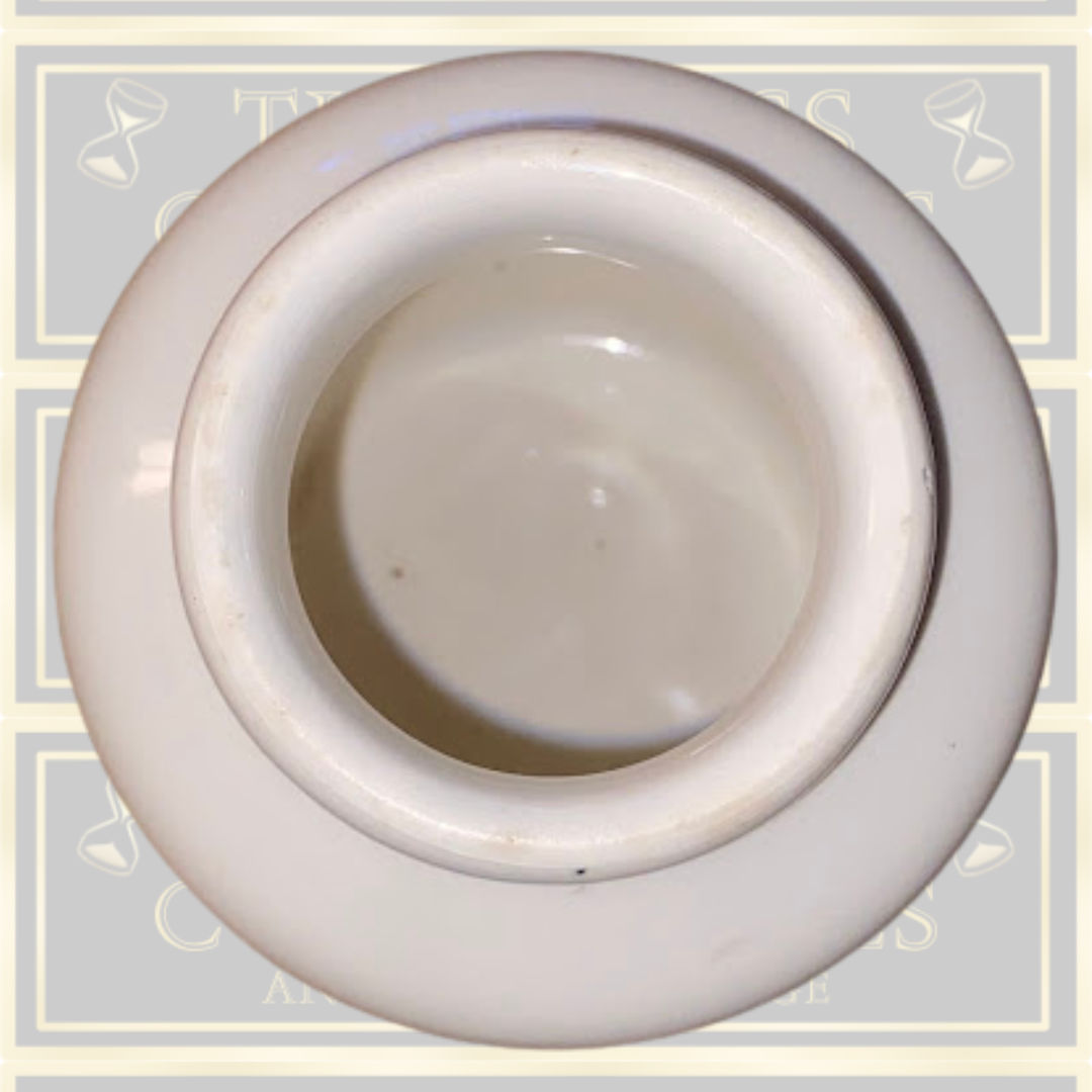 Vintage Grey Poupon Jar French Blue & White Mustard Pot