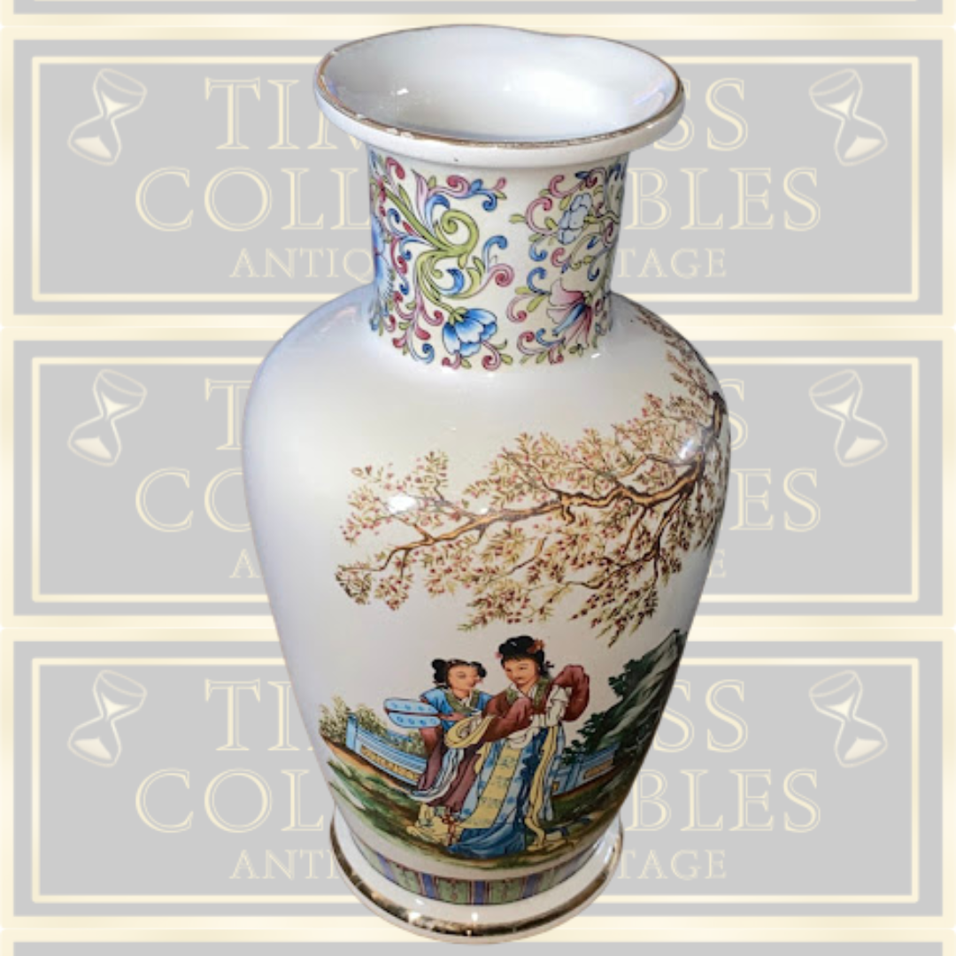 Vintage Chinese Oriental Porcelain Large Vase