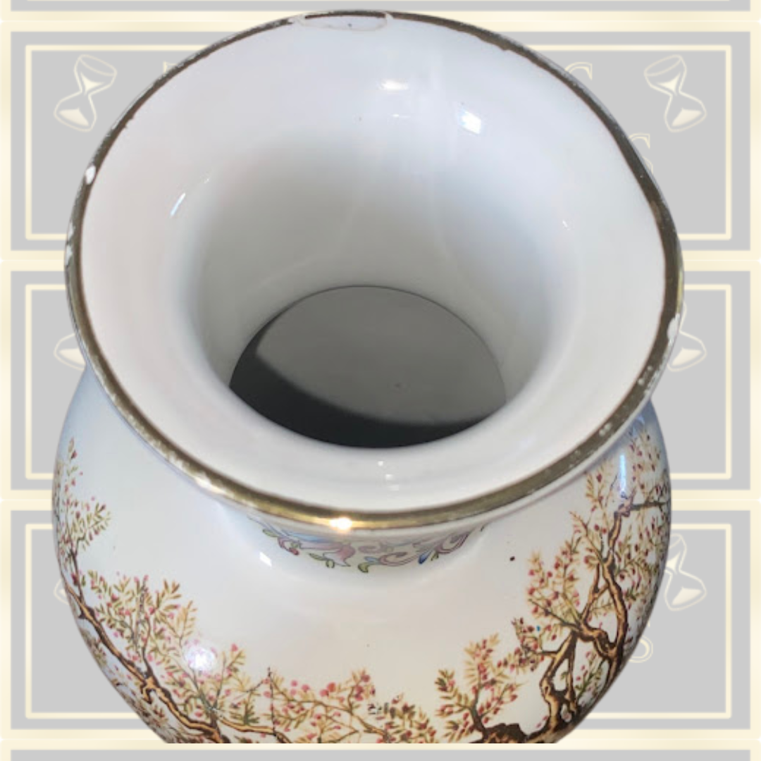 Vintage Chinese Oriental Porcelain Large Vase