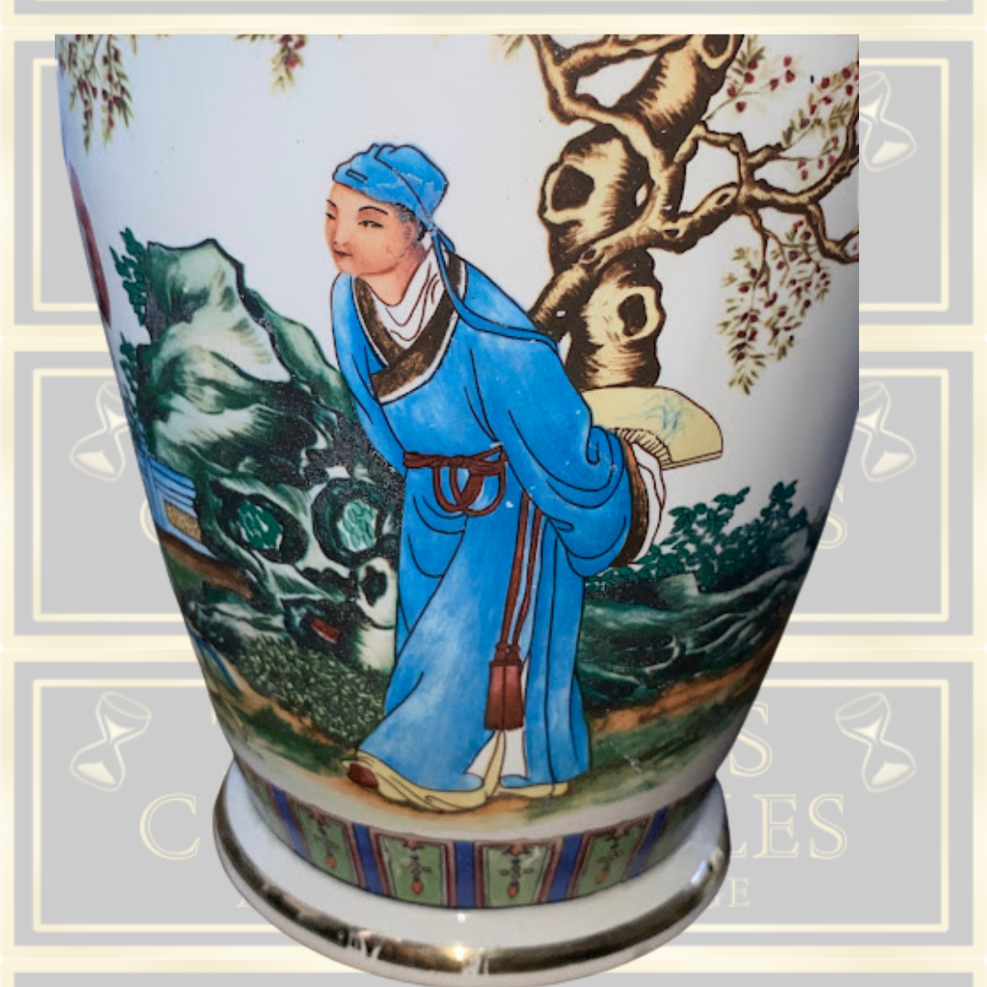 Vintage Chinese Oriental Porcelain Large Vase