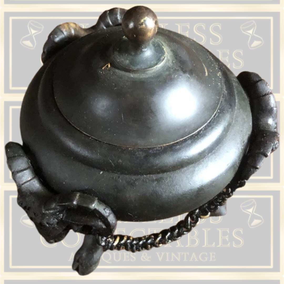 Vintage patinated Grand Tour Style Bronze Tripod Urn