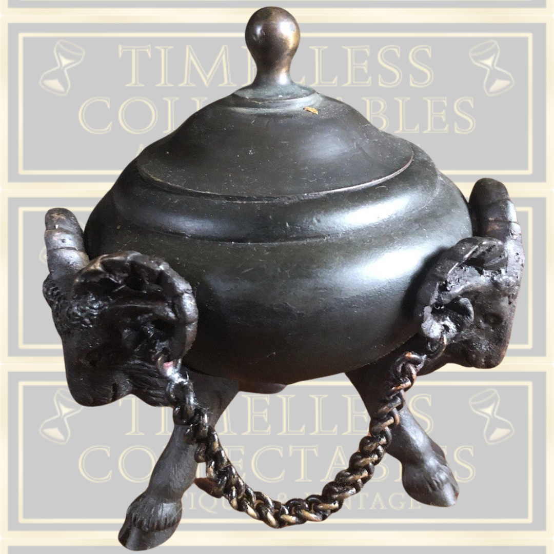 Vintage patinated Grand Tour Style Bronze Tripod Urn