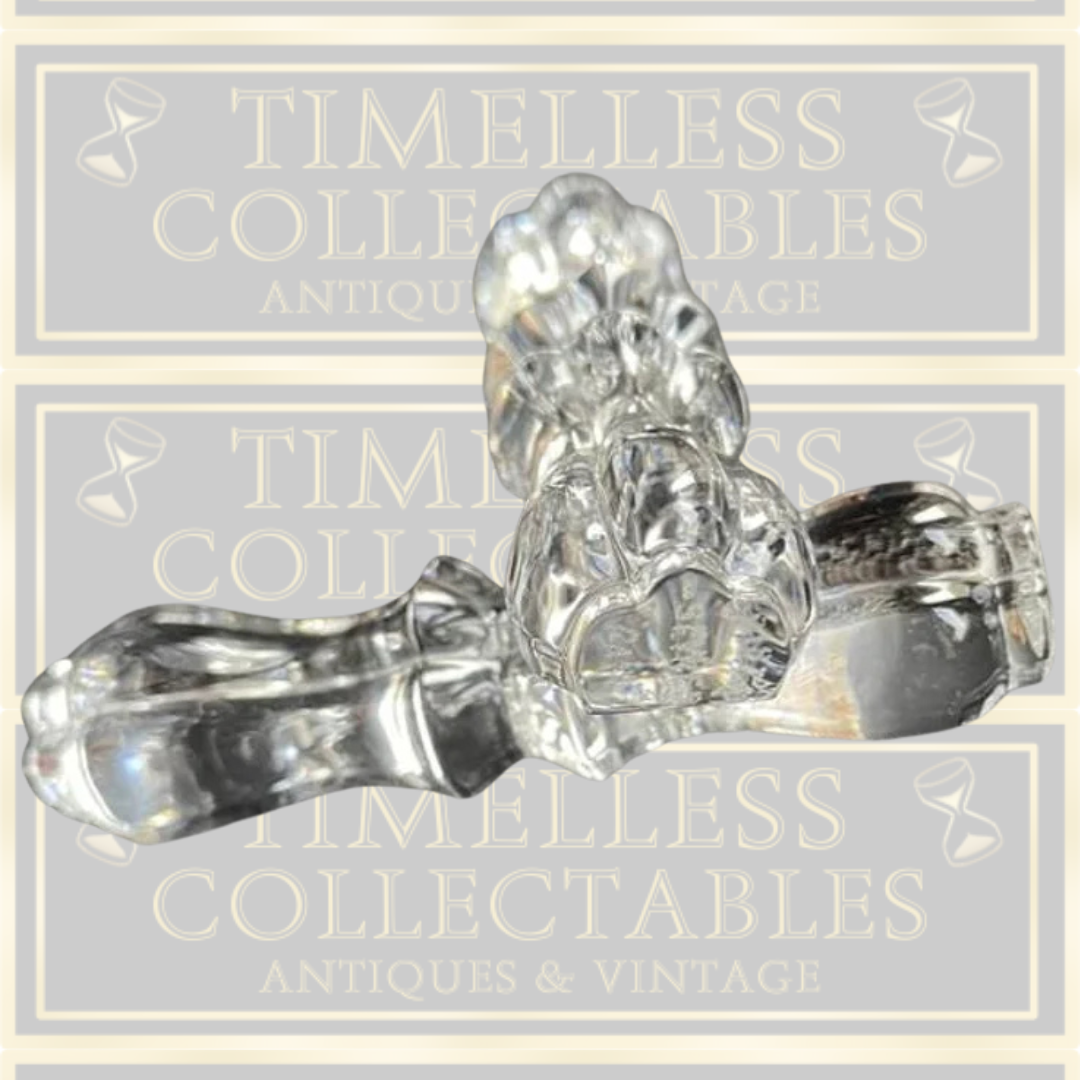 Vintage Sevres Pair Crystal Knife Rests