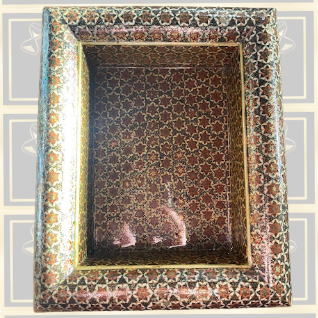 Vintage Anglo Indian Micro Sadeli Mosaic Inlaid Jewellery Box