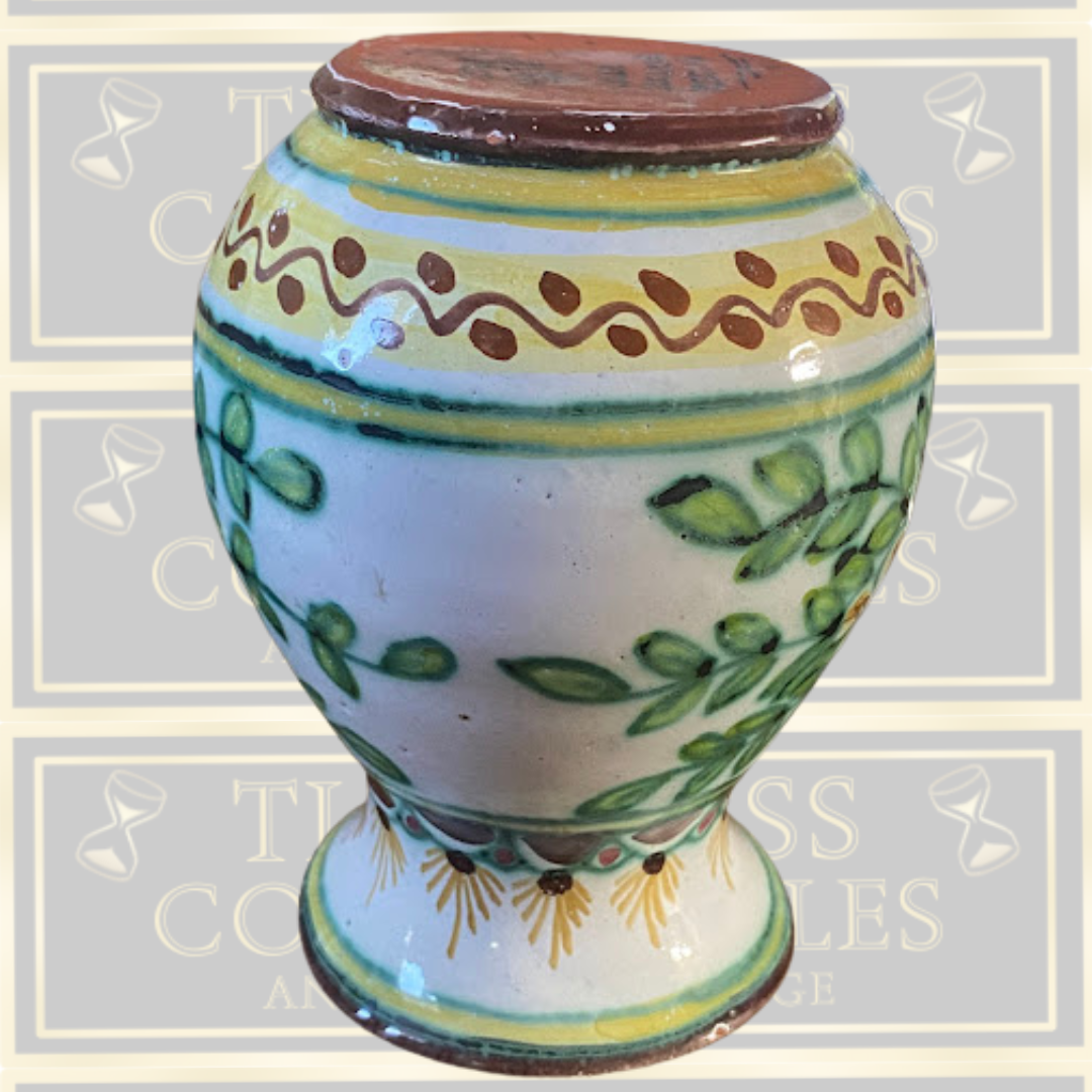 Vintage Mid-Century Italian Majolica Ceramic Vase