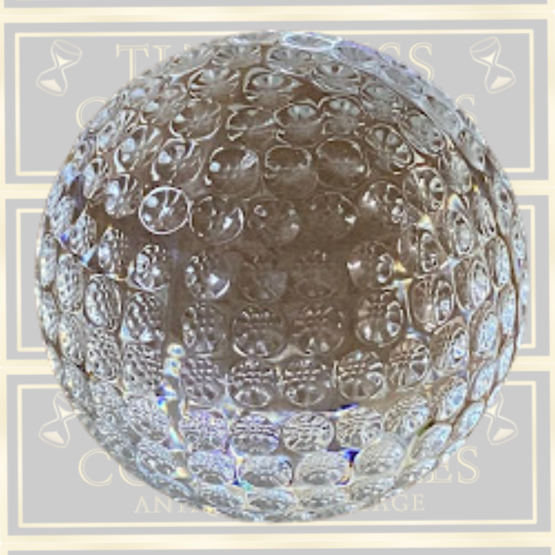 Vintage Waterford Crystal Golf Ball Paperweight