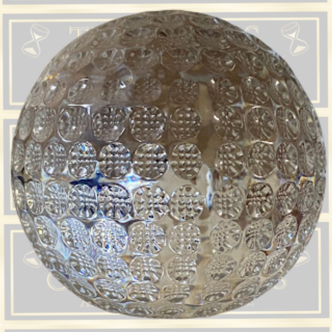 Vintage Waterford Crystal Golf Ball Paperweight