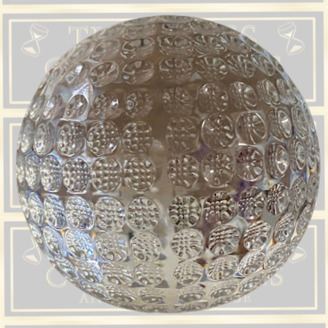 Vintage Waterford Crystal Golf Ball Paperweight