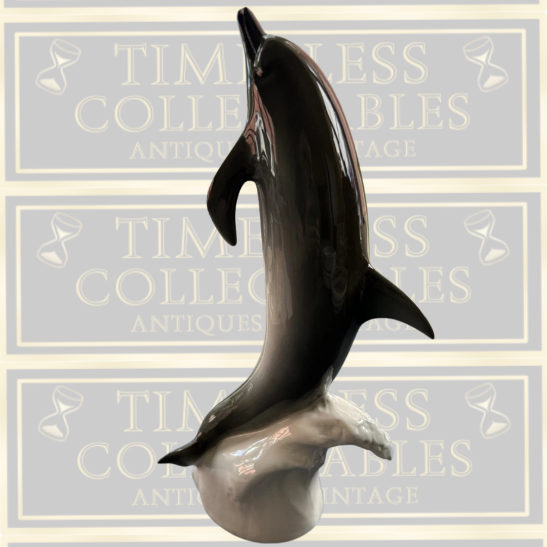 Vintage Royal Dux Czech Porcelain Dolphin