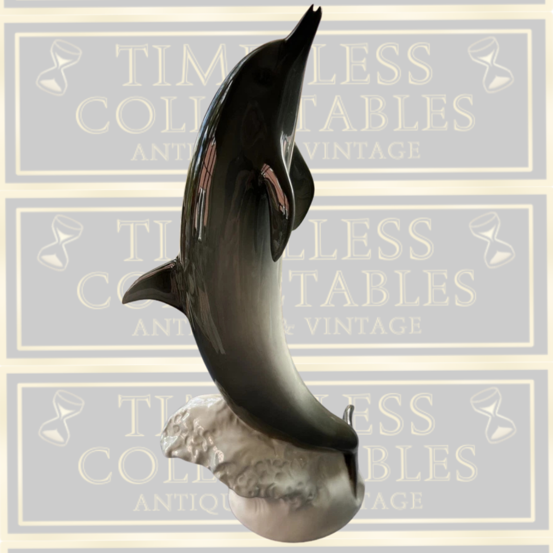 Vintage Royal Dux Czech Porcelain Dolphin