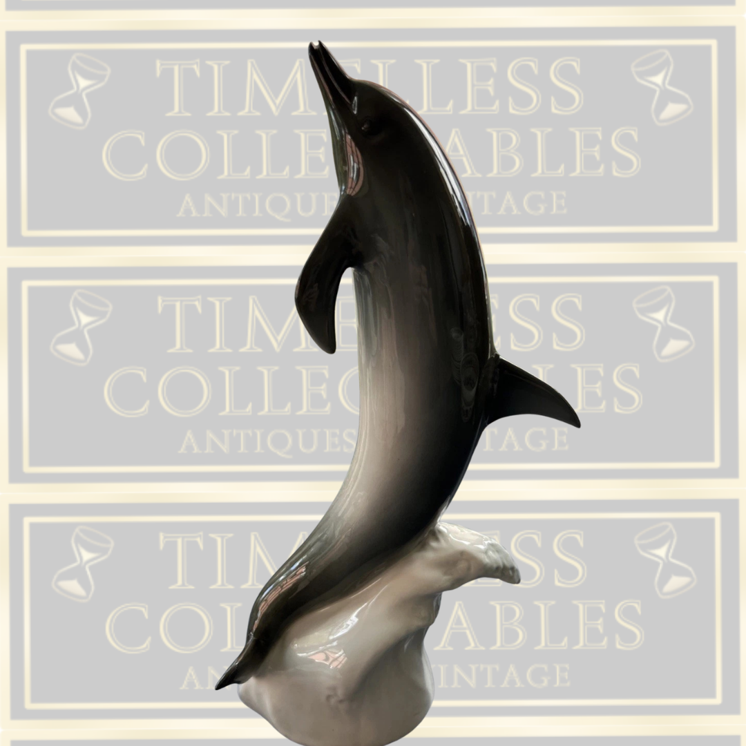 Vintage Royal Dux Czech Porcelain Dolphin