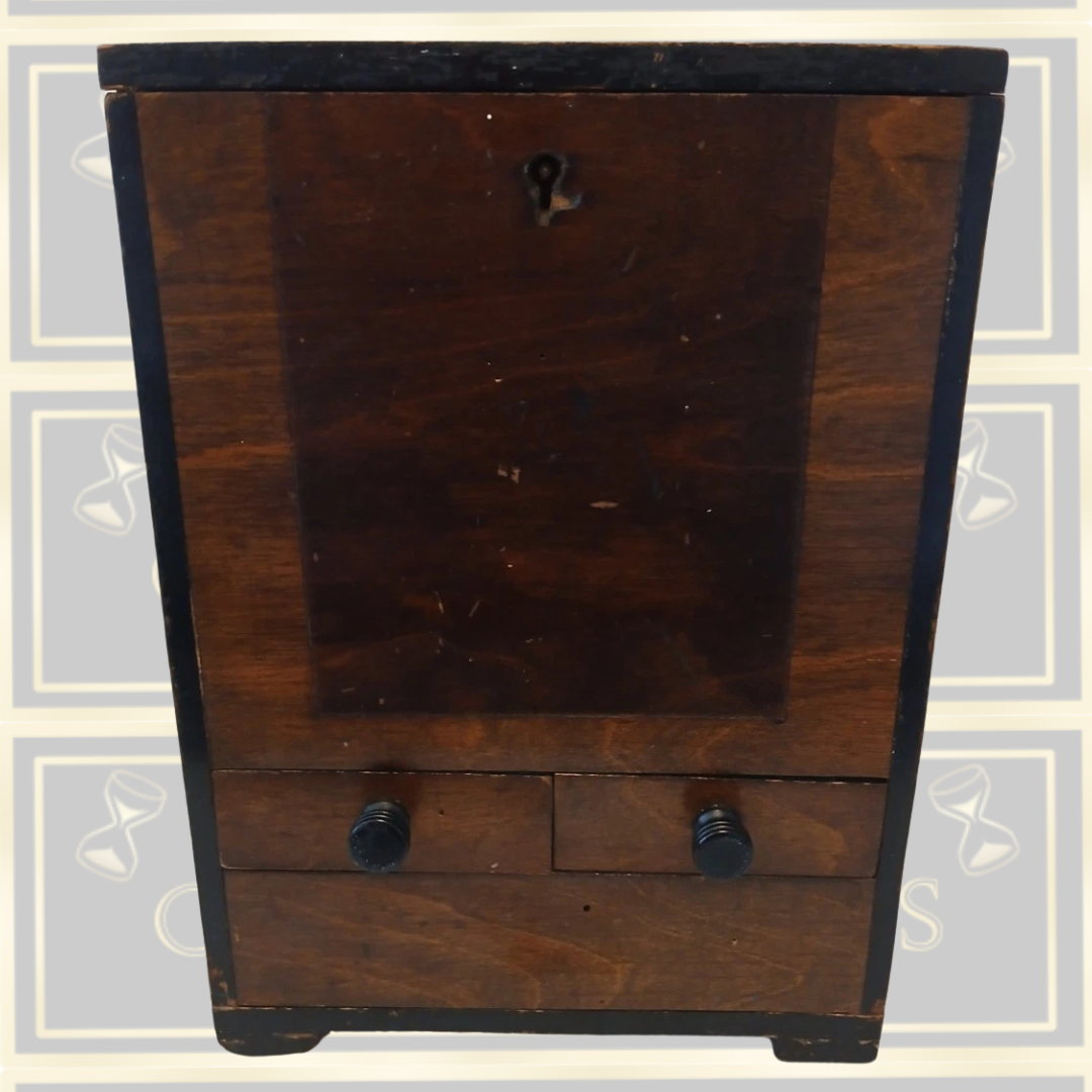 Antique Wooden Coin Operated Dispenser