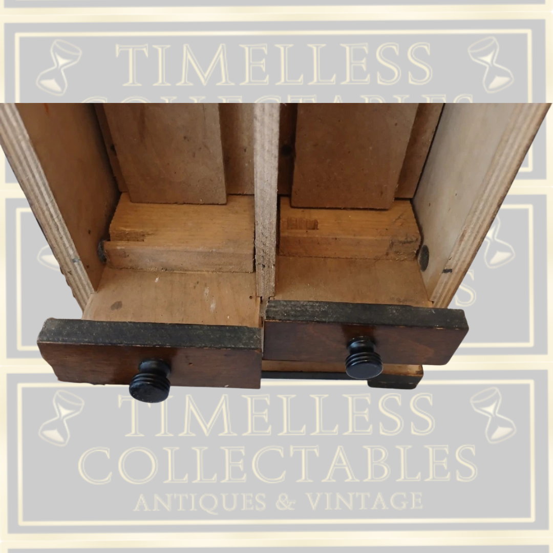 Antique Wooden Coin Operated Dispenser
