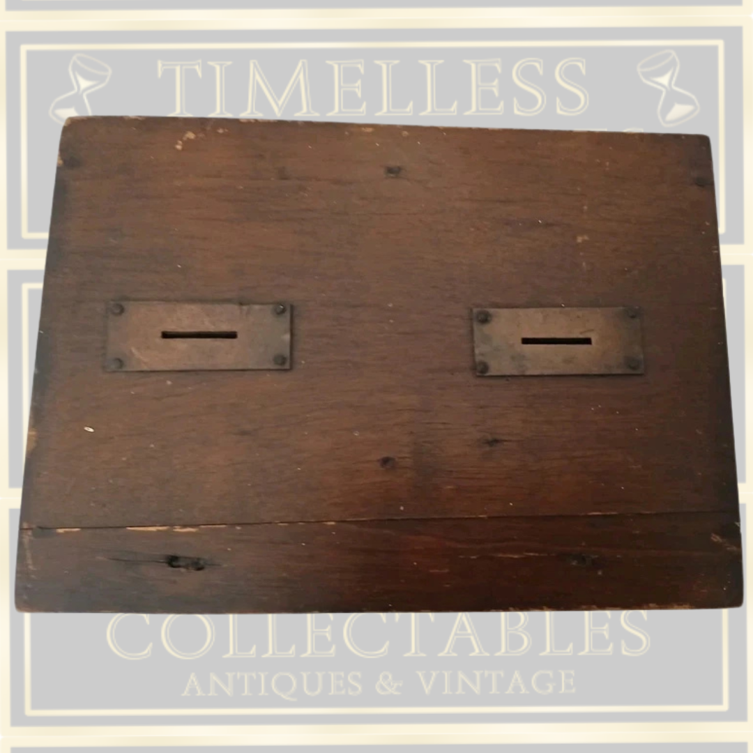 Antique Wooden Coin Operated Dispenser