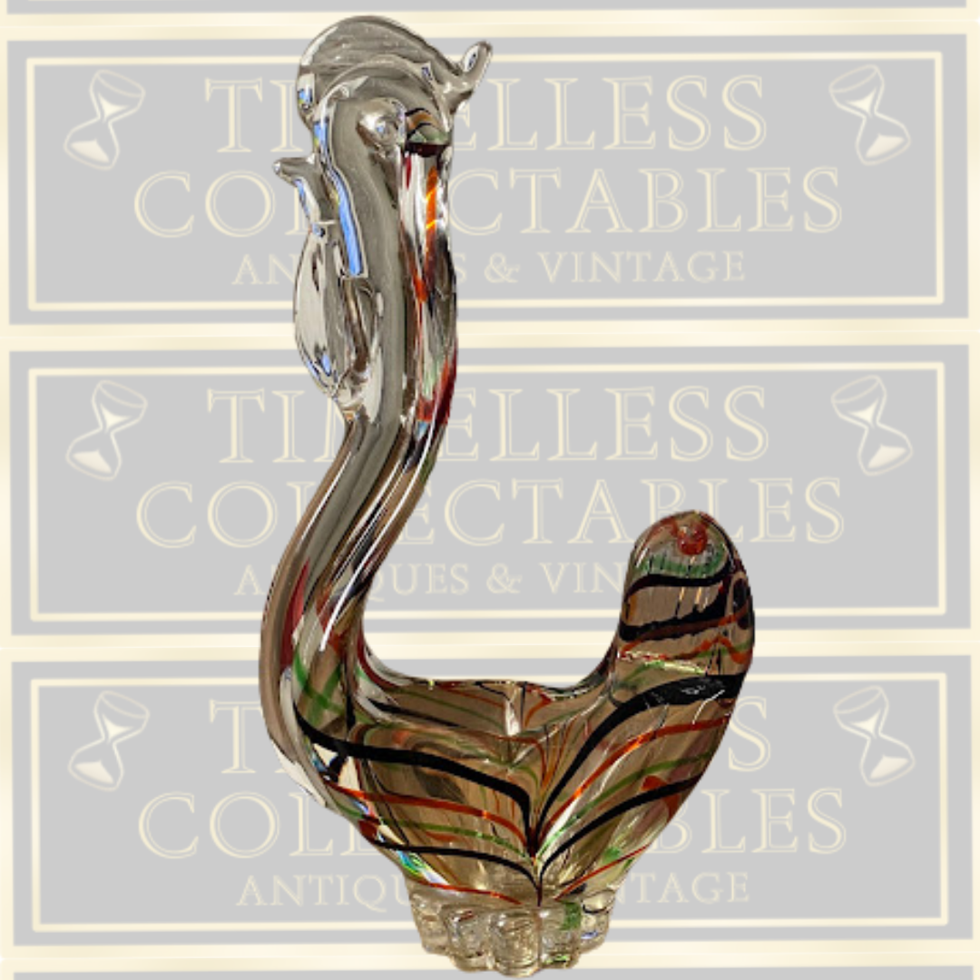 Vintage Murano Art Glass Swan Sculpture
