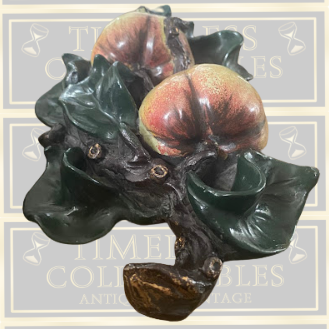 Vintage Pair Ceramic Fruit Wall Plaques