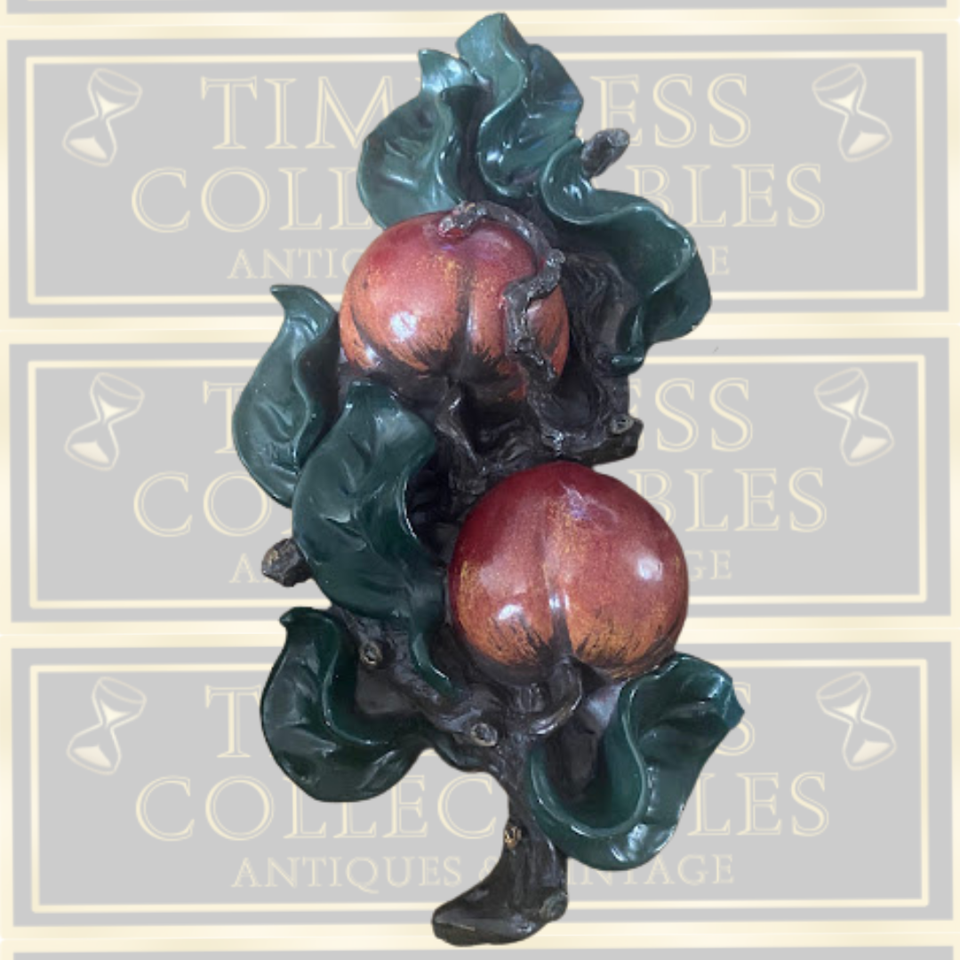 Vintage Pair Ceramic Fruit Wall Plaques