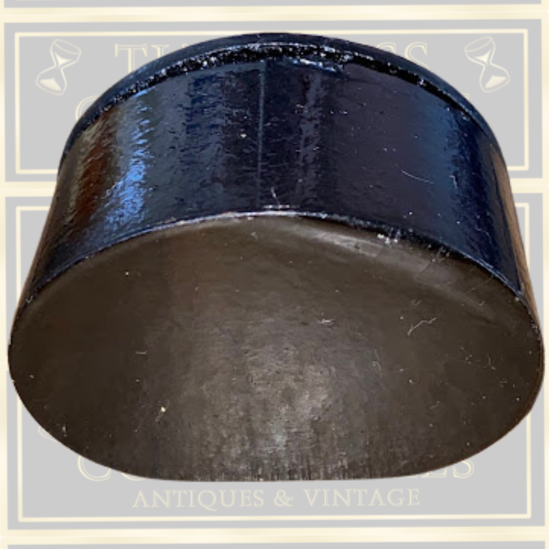 Antique Oval Paper Mache Lacquer Snuff Box