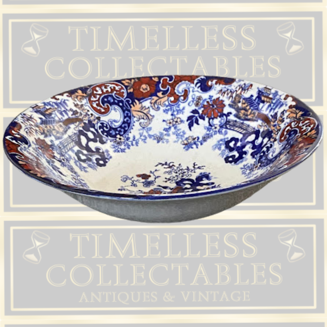 Antique Ridgway 'Chinese Japan' Transferware Bowl