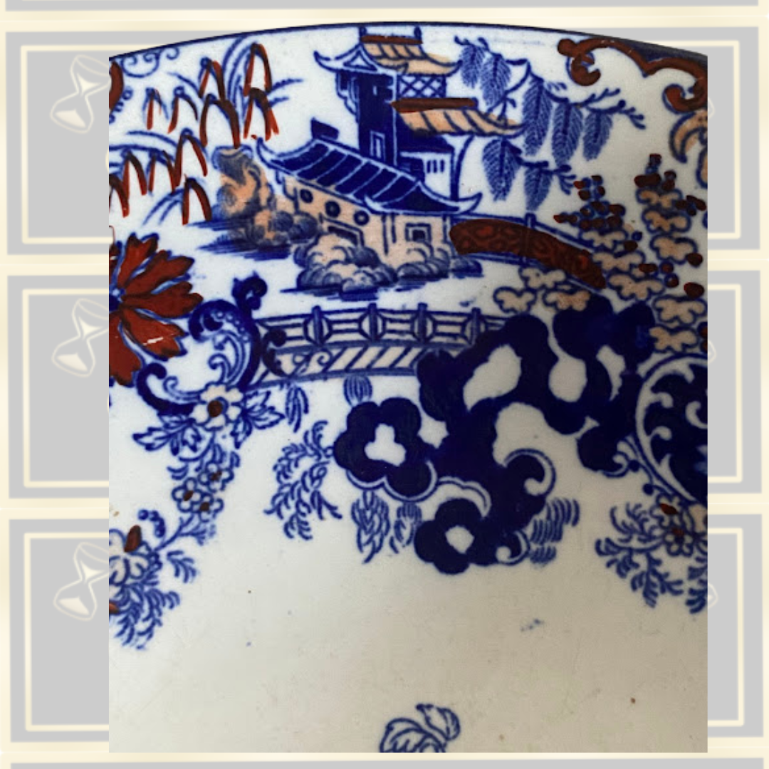 Antique Ridgway 'Chinese Japan' Transferware Bowl