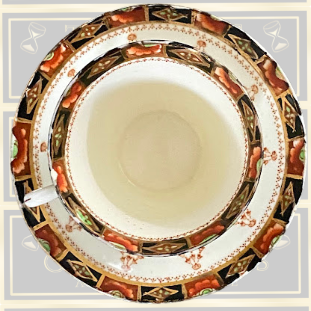 Antique Imari Sevres Teacup Trio 1880-1890s