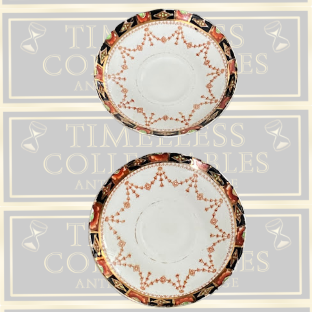 Antique Imari Sevres Teacup Trio 1880-1890s