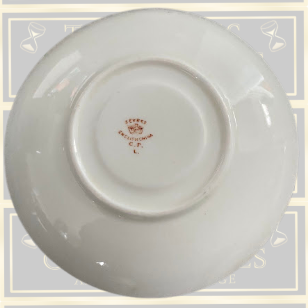 Antique Imari Sevres Teacup Trio 1880-1890s