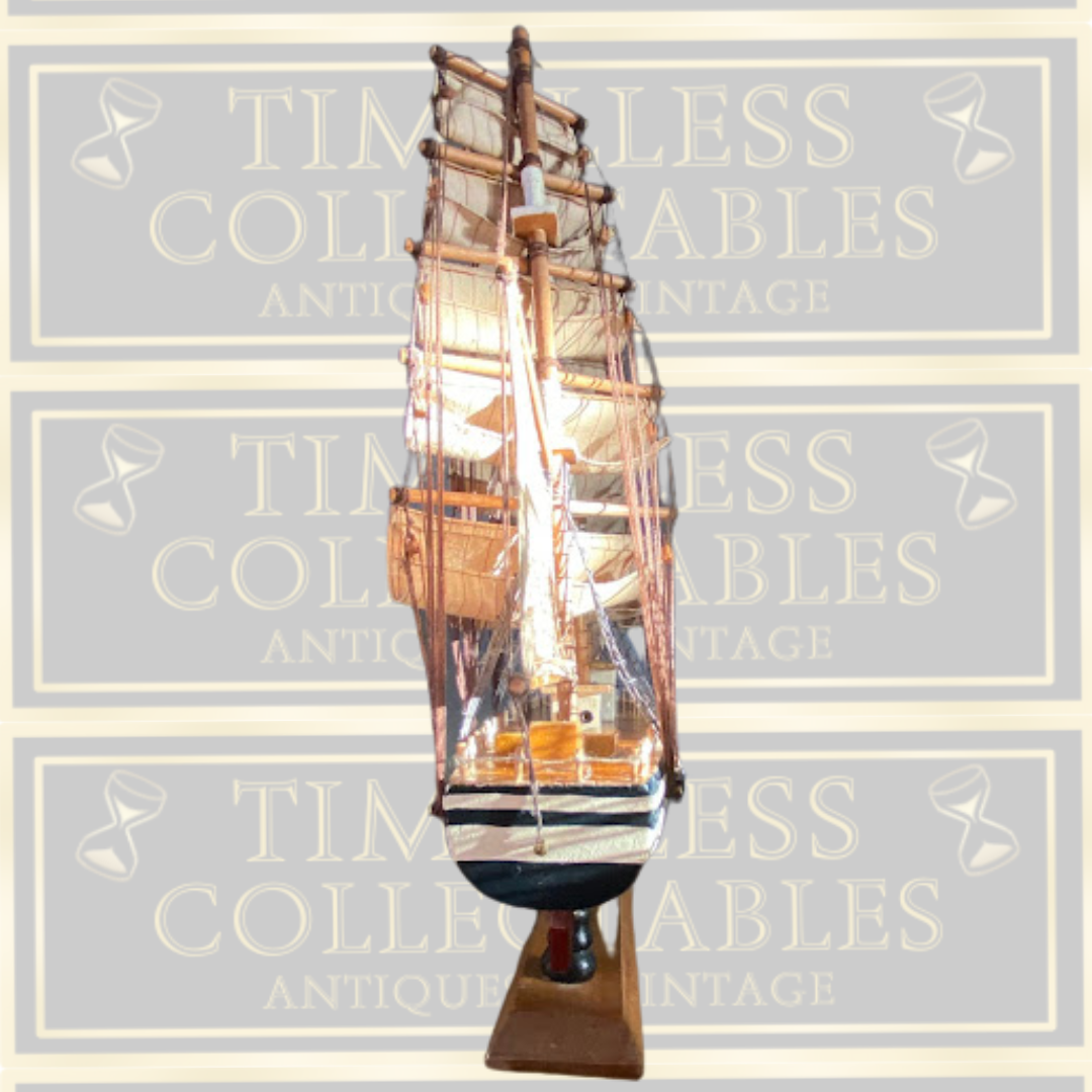 Vintage Flying Cloud American Wooden Sailing Ship Model