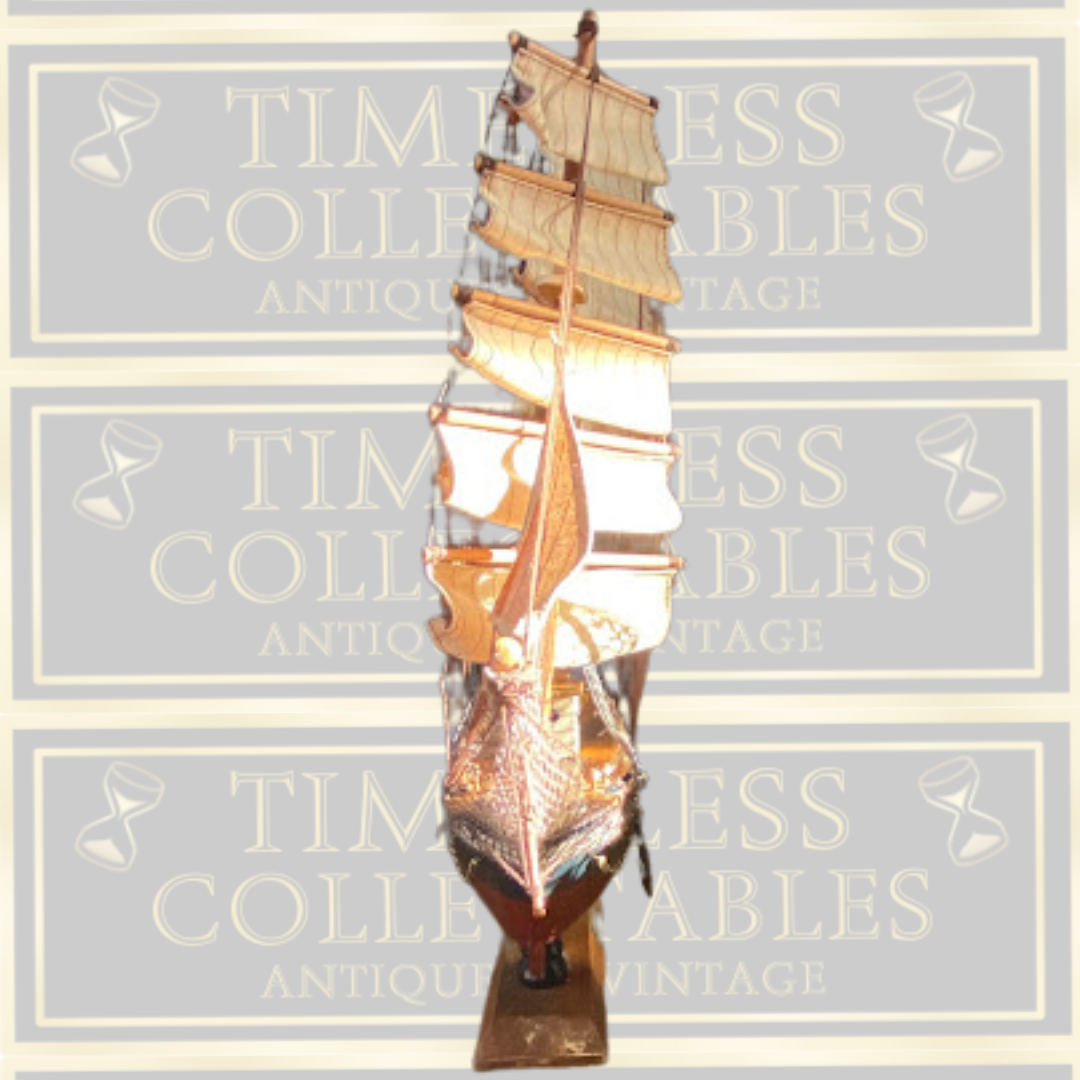 Vintage Flying Cloud American Wooden Sailing Ship Model