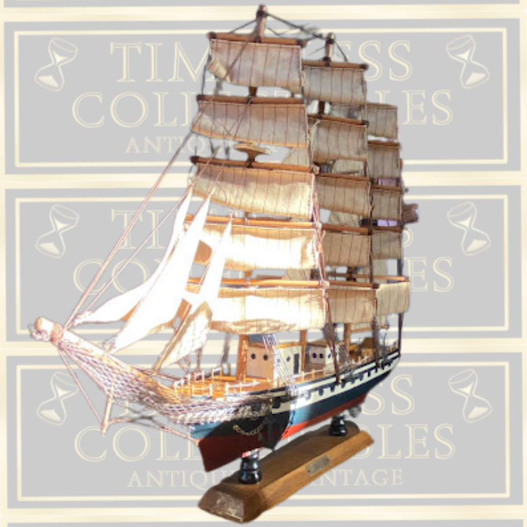 Vintage Flying Cloud American Wooden Sailing Ship Model