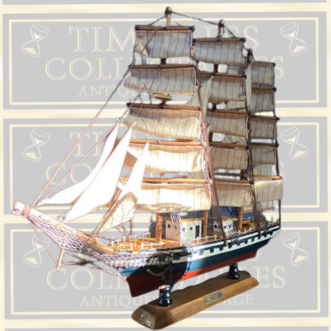 Vintage Flying Cloud American Wooden Sailing Ship Model