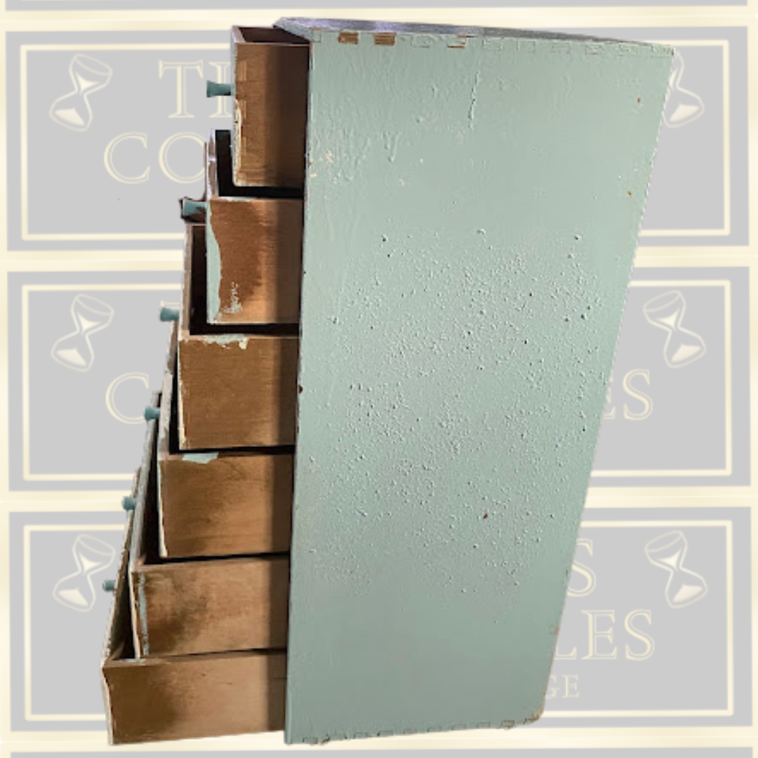 Vintage Small Six-Drawer Vertical Set Of Drawers