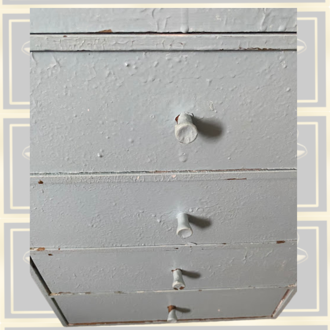 Vintage Small Six-Drawer Vertical Set Of Drawers