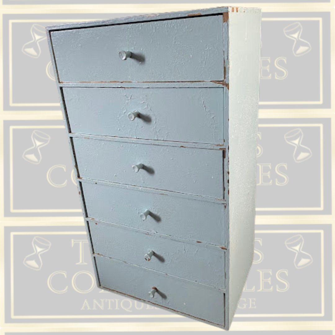 Vintage Small Six-Drawer Vertical Set Of Drawers